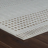 Tapis d'interieur/exterieur abstrait Rug Branch Maise, beige marron, moderne - Entree, couloir