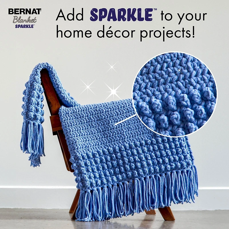"Bernat® Fil Sparkle™ de Couverture pour Bébé Polyester #6 Super Volumineux, 10,5 Oz/300 G, 220 Yards"