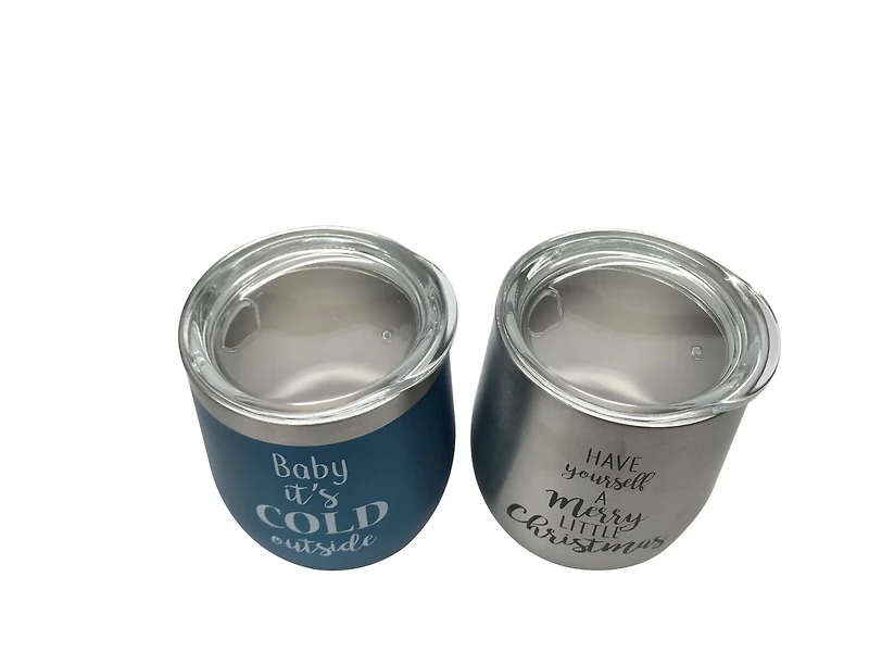 Holiday Time PACK OF 2 DOUBLE WALL TUMBLER