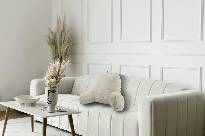 Hometrends Repose-lit en fourrure taupe