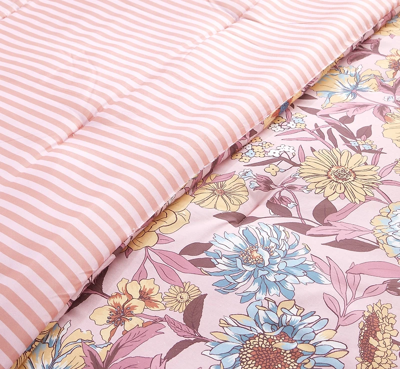 Mainstays DQ Bold Floral Comforter Set, 3-Piece, Multi