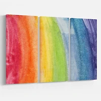 Impression sur toile « Flowing Rainbow Colors » Design Art