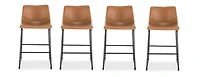 Plata Décor Landon Tabouret 30" en Tan - Ensemble 4