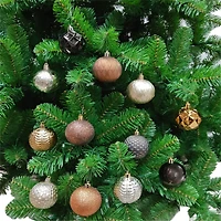 Holiday Time 24-Count Shatterproof Ornaments-Brown/Bronze/Champagne