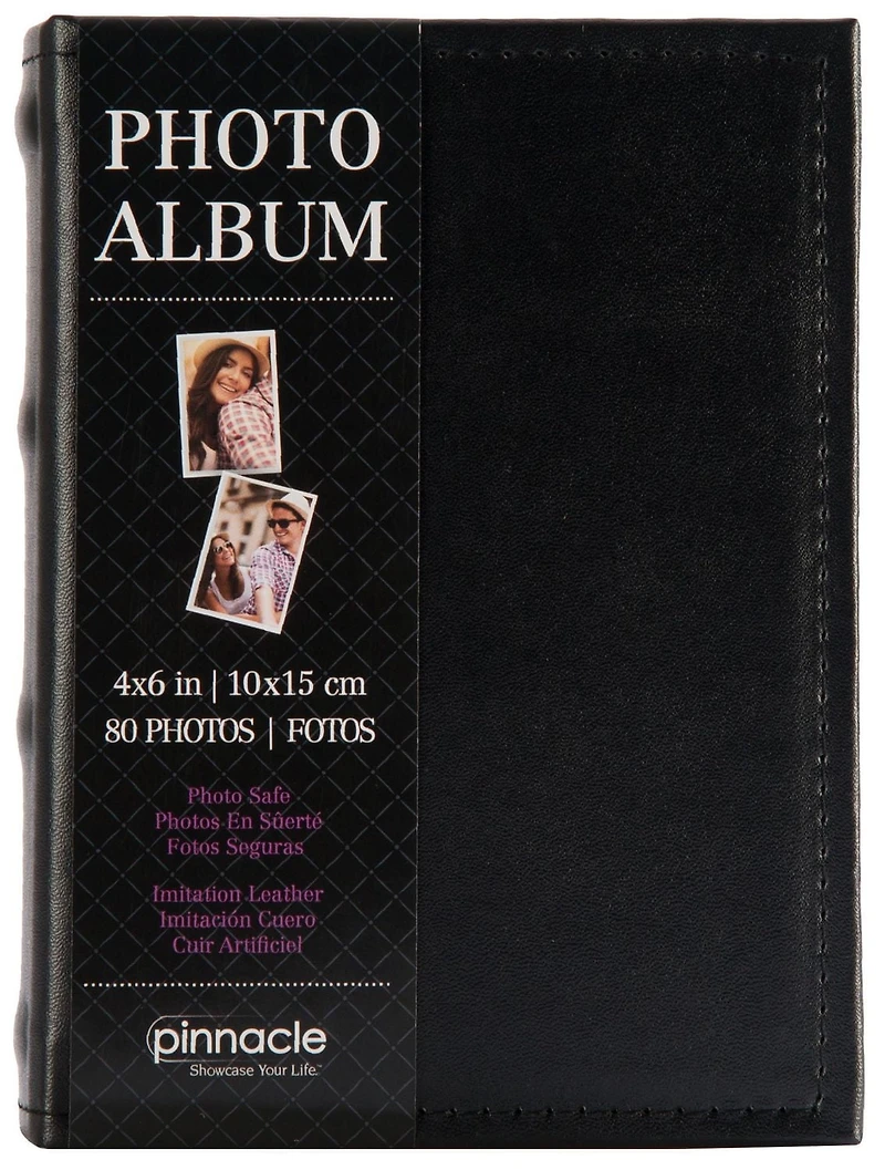 Pinnacle Frames 1-up White Balance Black Photo Album, 40 Pages and 80 photo pockets