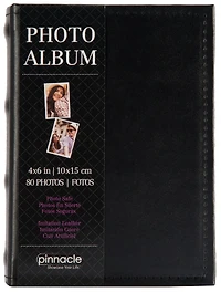 Pinnacle Frames 1-up White Balance Black Photo Album, 40 Pages and 80 photo pockets
