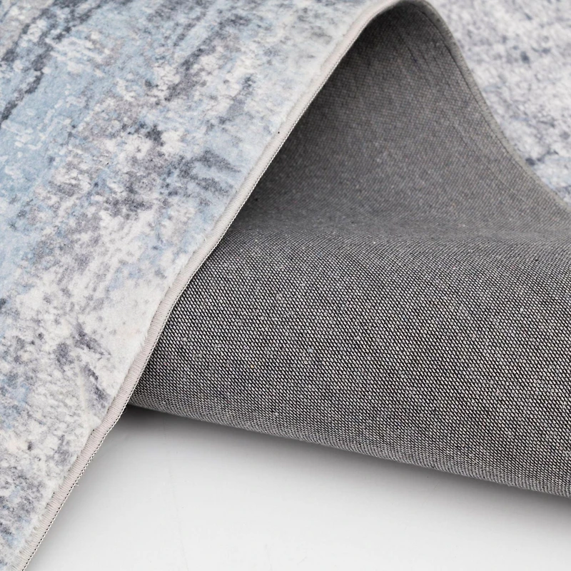Banburry Light Blue and Light Grey Woven Area Rug