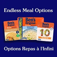 Riz à saveur de beurre et ail Bistro Express de marque Ben's Original, 250 g La perfection à tout coupMC