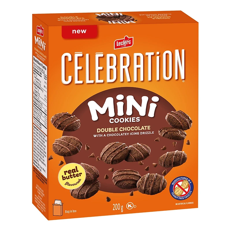 CELEBRATION DOUBLE CHOCOLATE MIN.COOKIES, 200g each box