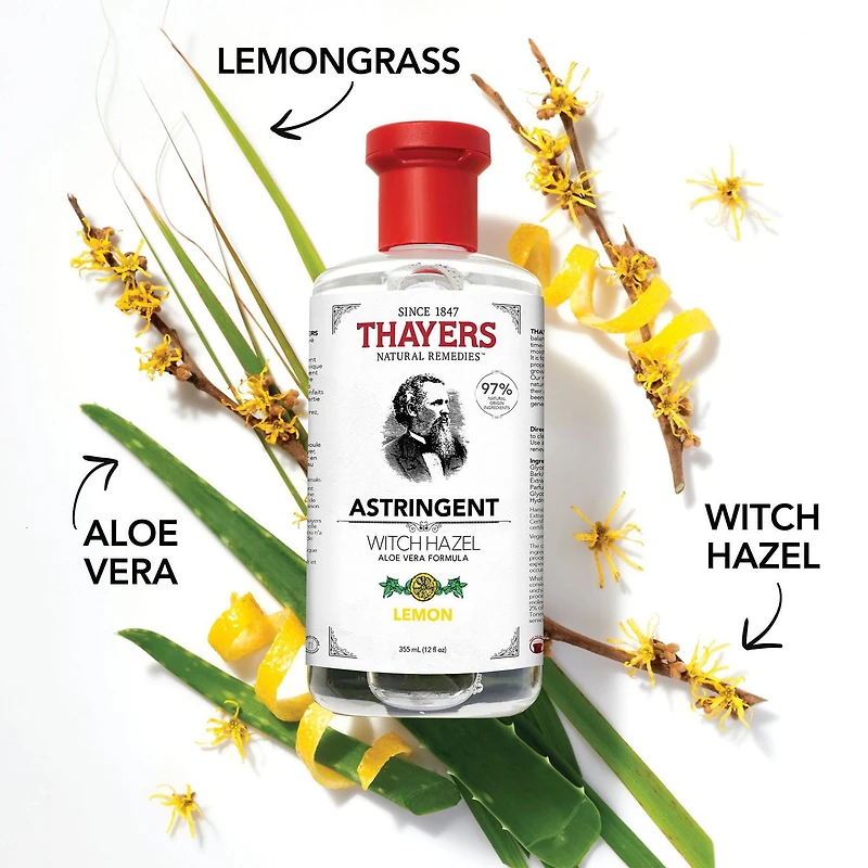 THAYERS Lemon Face Astringent with Witch Hazel and Aloe Vera formula 355mL