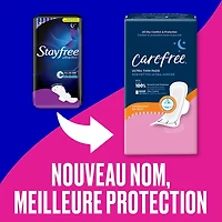 CAREFREE® Ultra Thin Pads, Overnight With Wings, 28ct