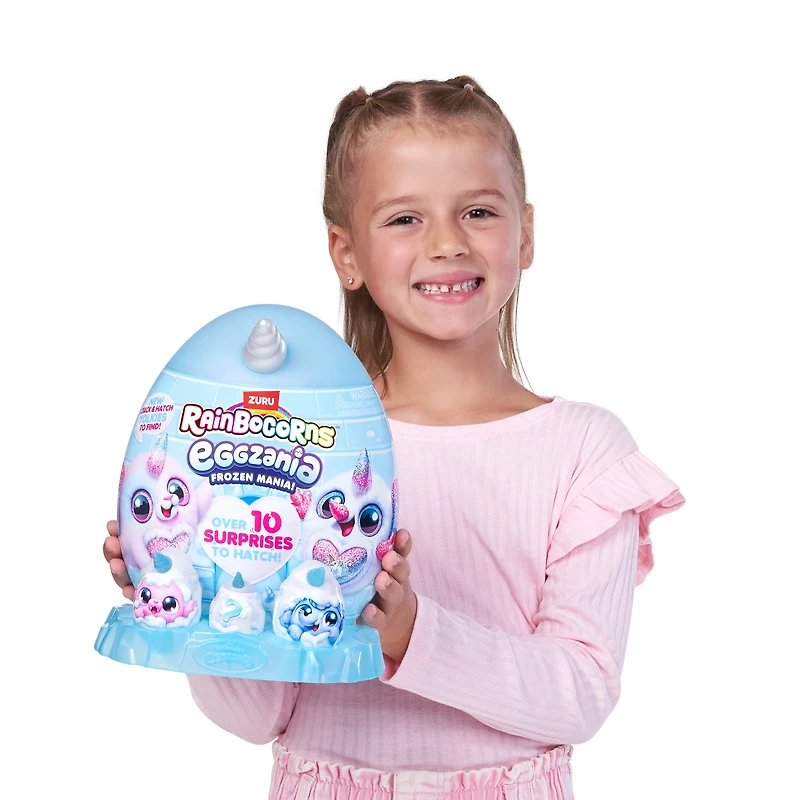 Rainbocorns Eggzania Frozencorn Mania de ZURU, Peluche de collection pour filles 3 ans et plus