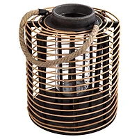 Truu Design, Cylindrical Rattan and Wooden Lantern