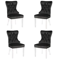 WINGBACK DINING CHAIR in Black SET OF 4