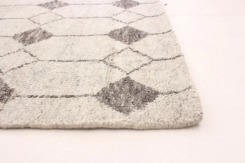 ECARPETGALLERY 4'11" x 8'0" Moroccan Tangier Hand-knotted Area Rug for Living Room, Dining Room and Bedroom in Ivory