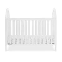 Delta Children Milano 4-in-1 Convertible Crib - Greenguard Gold Certified, Bianca White