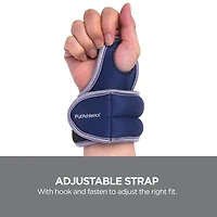 PurAthletics 2lb Wrist Weights with Thumb Loop - WTE100852
