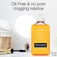 Nettoyant antiacné sans huile NEUTROGENA, nettoyant pour le visage doté d’un traitement contre l’acné avec 2 % d’acide salicylique, nettoyant quotidien contre l’acné sans huile pour la peau sujet 269 ​​ml