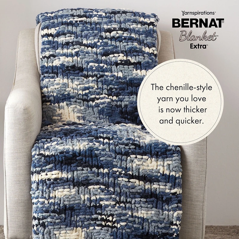 Bernat® Fil Couverture Extra™, Polyester #7 Jumbo, 10,5oz/300g, 97 Yards Fil câlin de style chenille