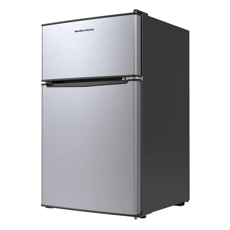 Mini Réfrigérateur Deux Portes avec Congélateur 3,1 Pi³ , Aspect inox 3.1 Pi³ mini réfrigérateur avec congélateur