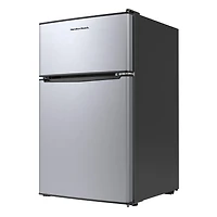 Mini Réfrigérateur Deux Portes avec Congélateur 3,1 Pi³ , Aspect inox 3.1 Pi³ mini réfrigérateur avec congélateur