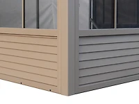 Gazebo Penguin Florence Ajouter Une Pièce avec Toit Métal 10 ft. x 16 ft. en Sable