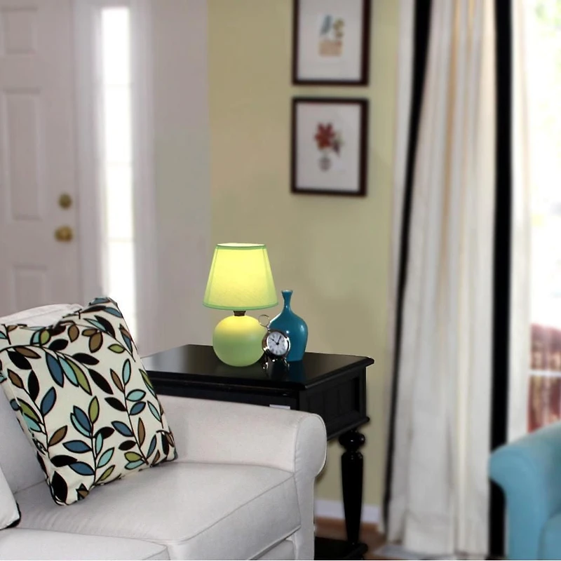Simple Designs  Mini Ceramic Globe Table Lamp