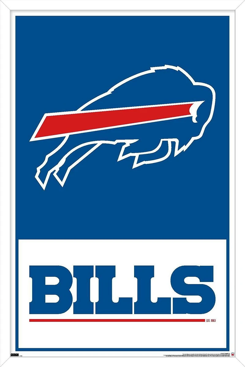 NFL Buffalo Bills - Logo 21 Wall Poster, 14.725" x 22.375" Framed