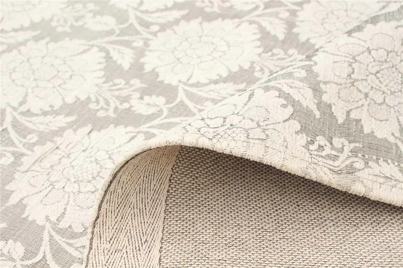 ECARPETGALLERY Tapis Fait à la Main pour Salon, Salle à Manger et Chambre à Coucher Floral Collection Collage 5'0" x 7'7" en Gris