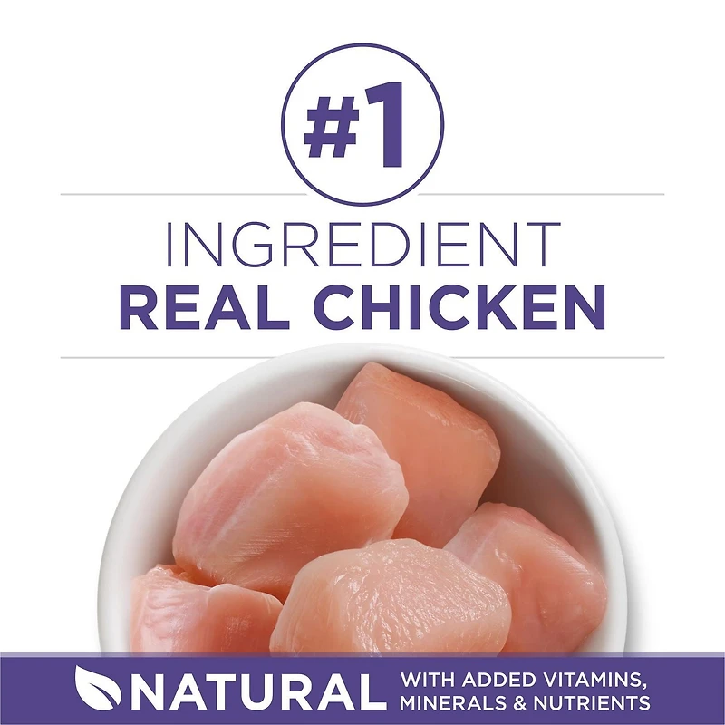 Purina ONE +Plus Contrôle des Boules de Poils Poulet, Nourriture Sèche pour Chats 3 kg NB-24M