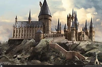 The Wizarding World: Harry Potter - Hogwarts at Sunrise Wall Poster, 22.375" x 34"