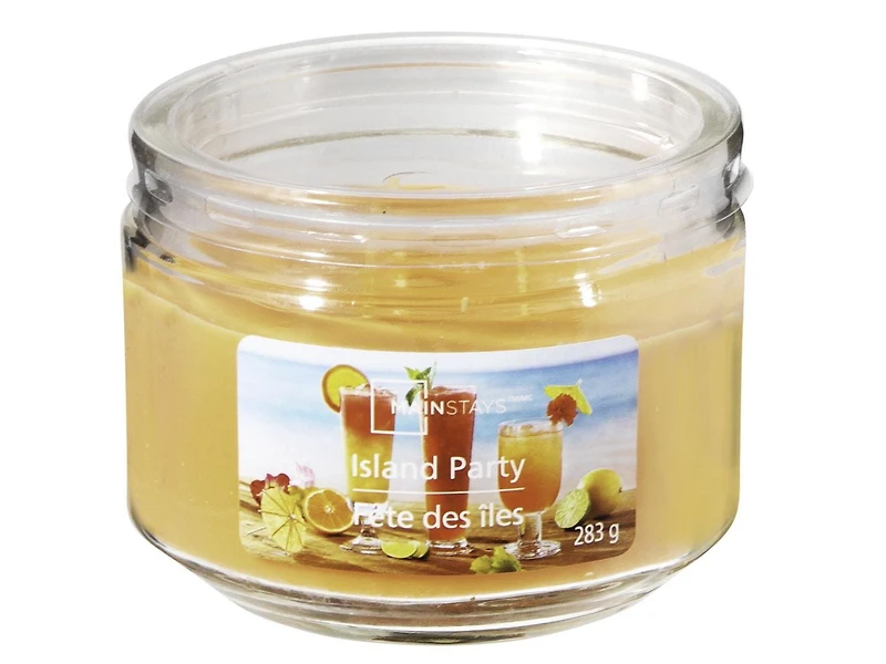 MAINSTAYS ISLAND PARTY 10OZ SCENTED JAR, 10oz / 283 grams