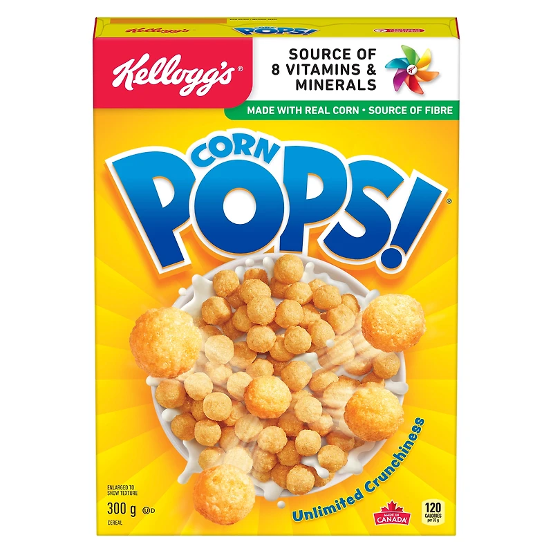 Kellogg’s Corn Pops Cereal 300g- crunchy, CP CRL 300GMX12