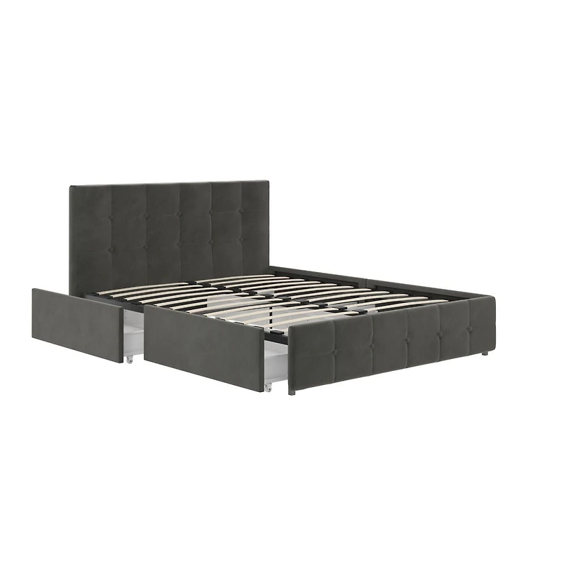 Rose Upholstered Bed with Storage