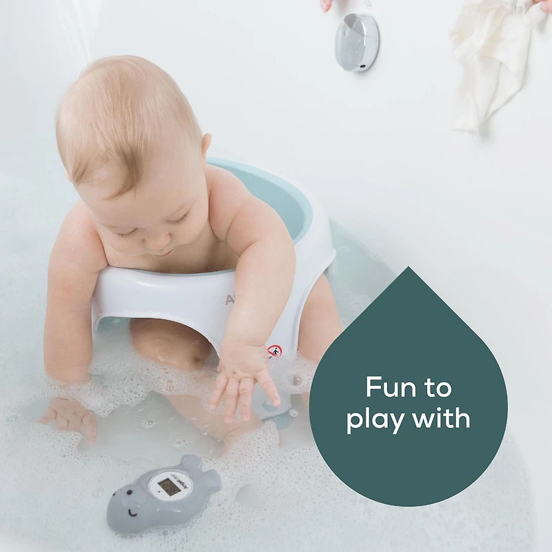 Thermomètre bain et chambre Angelcare® pour bébé, alerte température, arrêt automatique, pile incluse