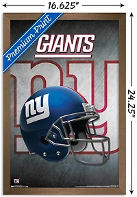 NFL New York Giants - Helmet 16 Wall Poster, 14.725" x 22.375" Framed