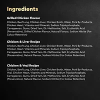 Nourriture humide pour chiens adultes CESAR pain classique en sauce en format variété Amateurs de poulet, saveur de poulet grillé, recette au poulet et au foie, recette au poulet et au veau, 24 barq