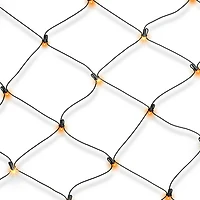 50-Count Twinkling Orange LED Net Lights, Indoor/Outdoor Halloween, by Way To Celebrate