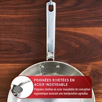 T-fal Acier inoxydable, Poêle à frire de 20 cm / 8 po