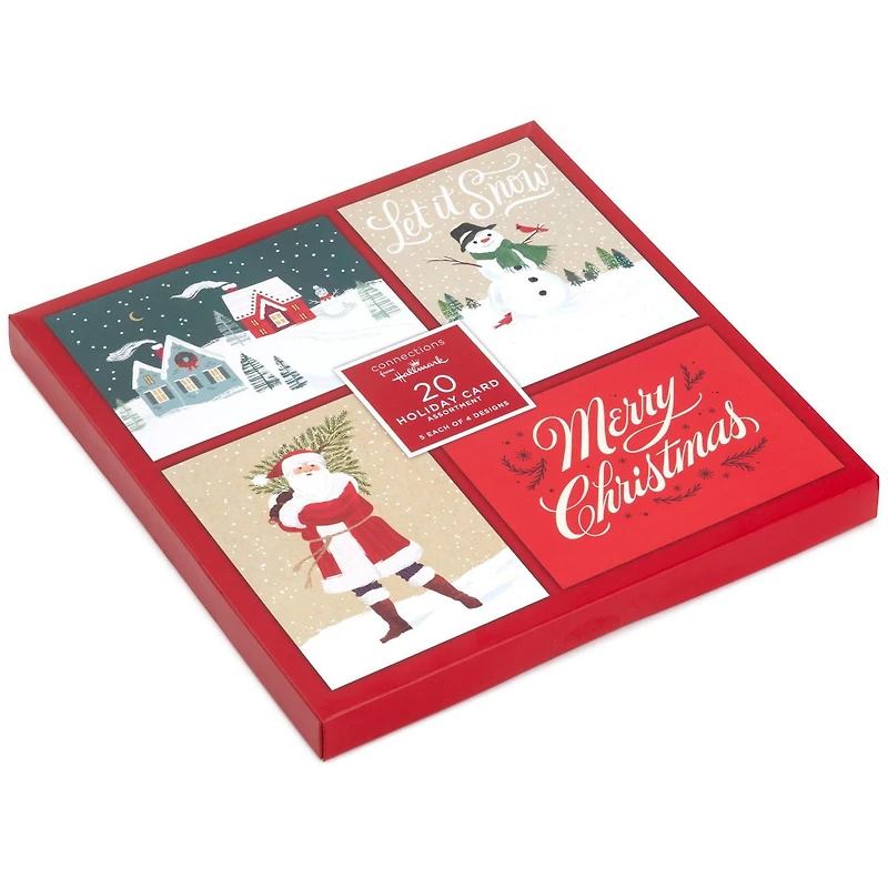 Connections From Hallmark Assorted Boxed Christmas Cards (Winter Wonder), 20 ct.