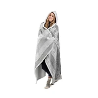 Safdie & Co. Hoodzy Blanket Faux Fur Grey