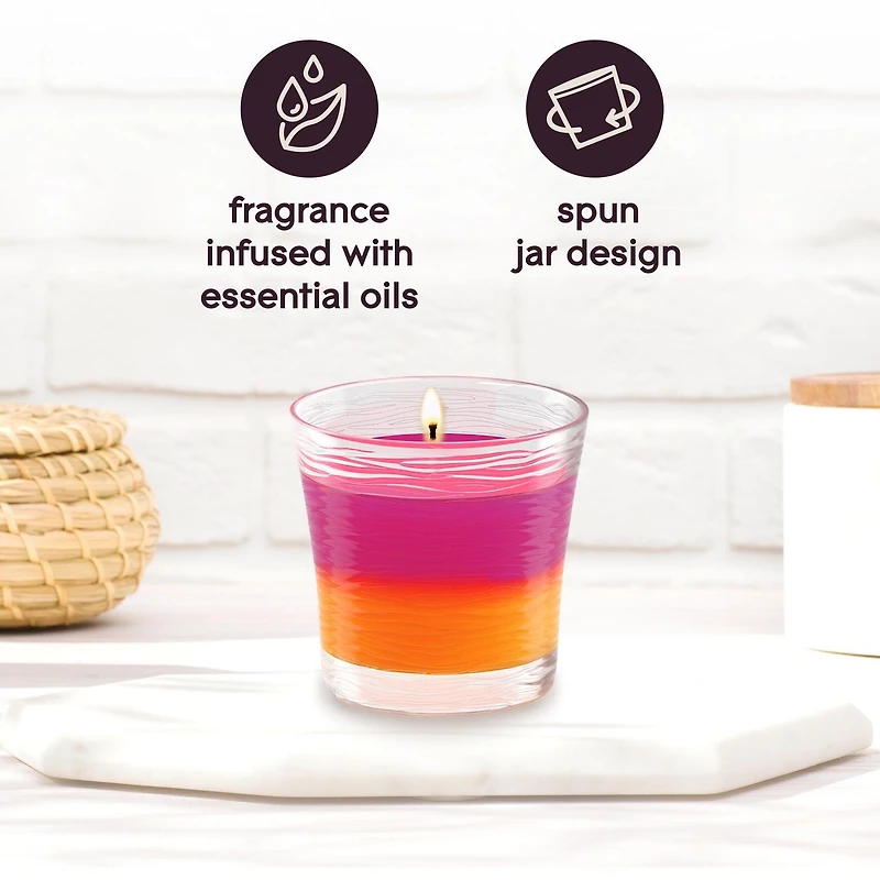 Glade 2 en1 - Chandelle parfumée-vanille fruit de la passion et brise exotique Chandelle à une mèche