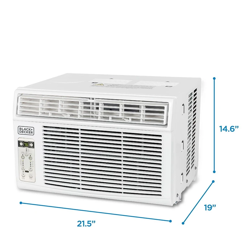 Black + Decker Climatiseur de fenêtre AC 14 300 BTU avec télécommande refroidit jusqu'à 700 pieds carrés