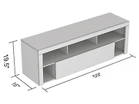 Safdie & Co. Tv Stand 59L Brown Reclaimed Wood 1 Big Drawer 5 Shelves