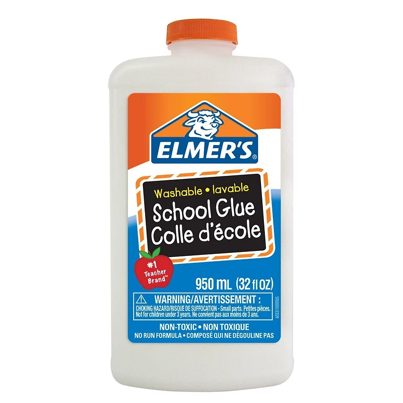 Elmer's Washable School Glue, White, Great for Making Slime
