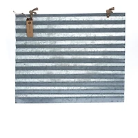 Palette Ondulée Galvanisée de Hampton Art, avec Suspension en Jute, 50.8 x 40.64cm.