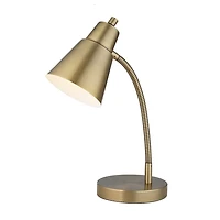 Mainstays Modern Industrial Desk Lamp, Antique Brass