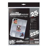 Ultra PRO Platinum Series 9-Pocket Pages (25ct) for Standard Size Cards