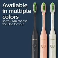 Philips One by Sonicare Rechargeable Toothbrush, Black, HY1200/06, One up your brushing