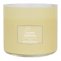 Bougie parfumée Mainstays à 3 mèches, enveloppée texturée Cachemire crémeux, 14 oz MAINSTAYS PL CACHEMIRE CRÈME